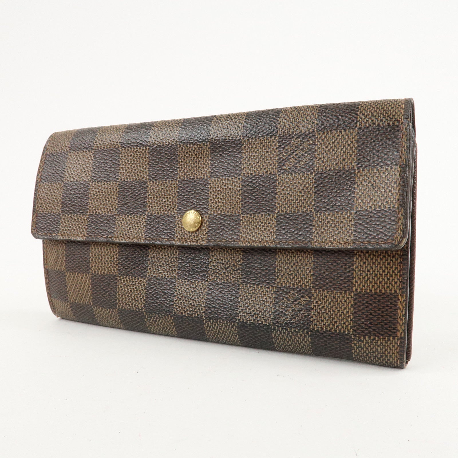Louis Vuitton Damier Porte Monnaie Cult Credit Long Wallet N61724 Used