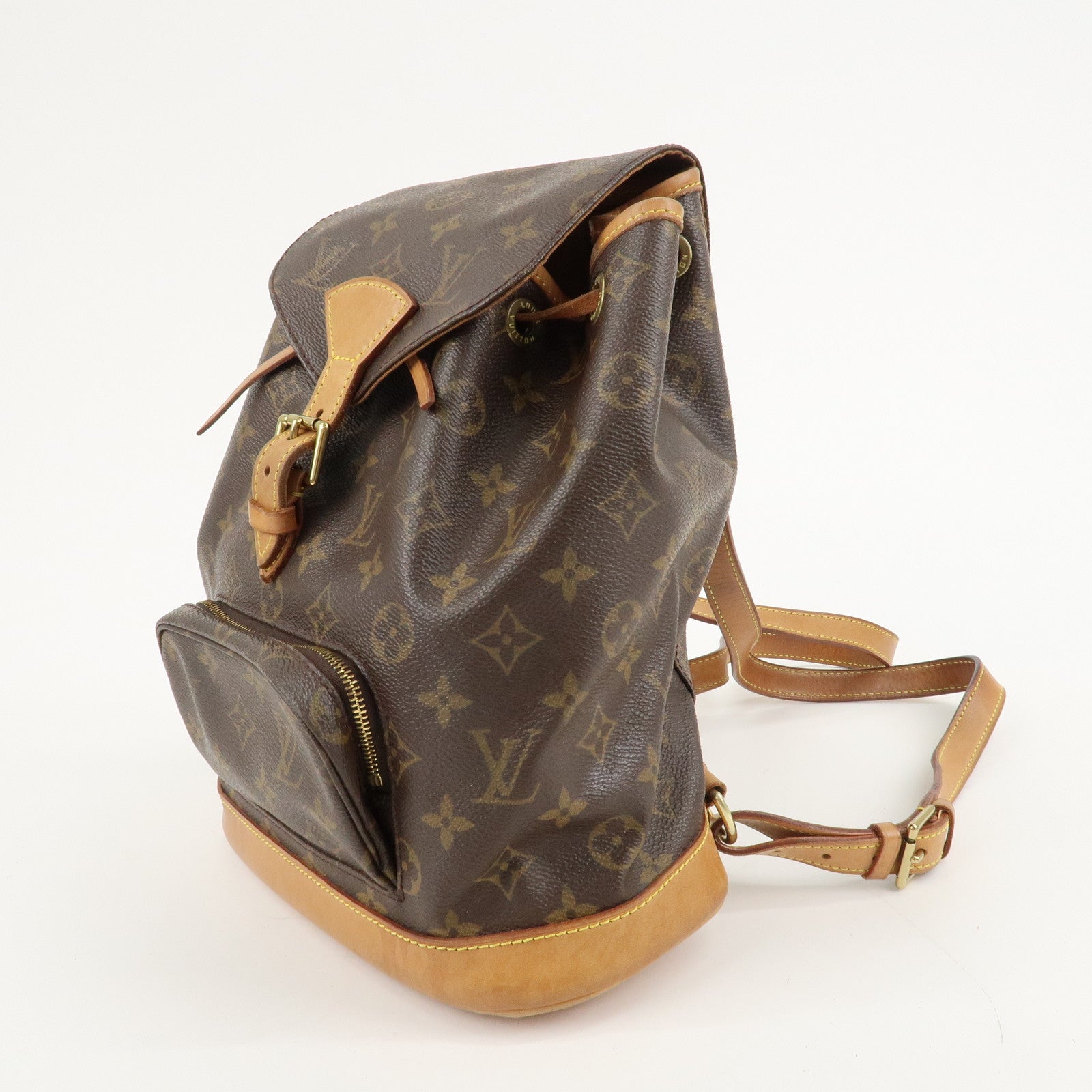 Louis Vuitton Monogram Montsouris MM Back Pack Bag M51136 Used