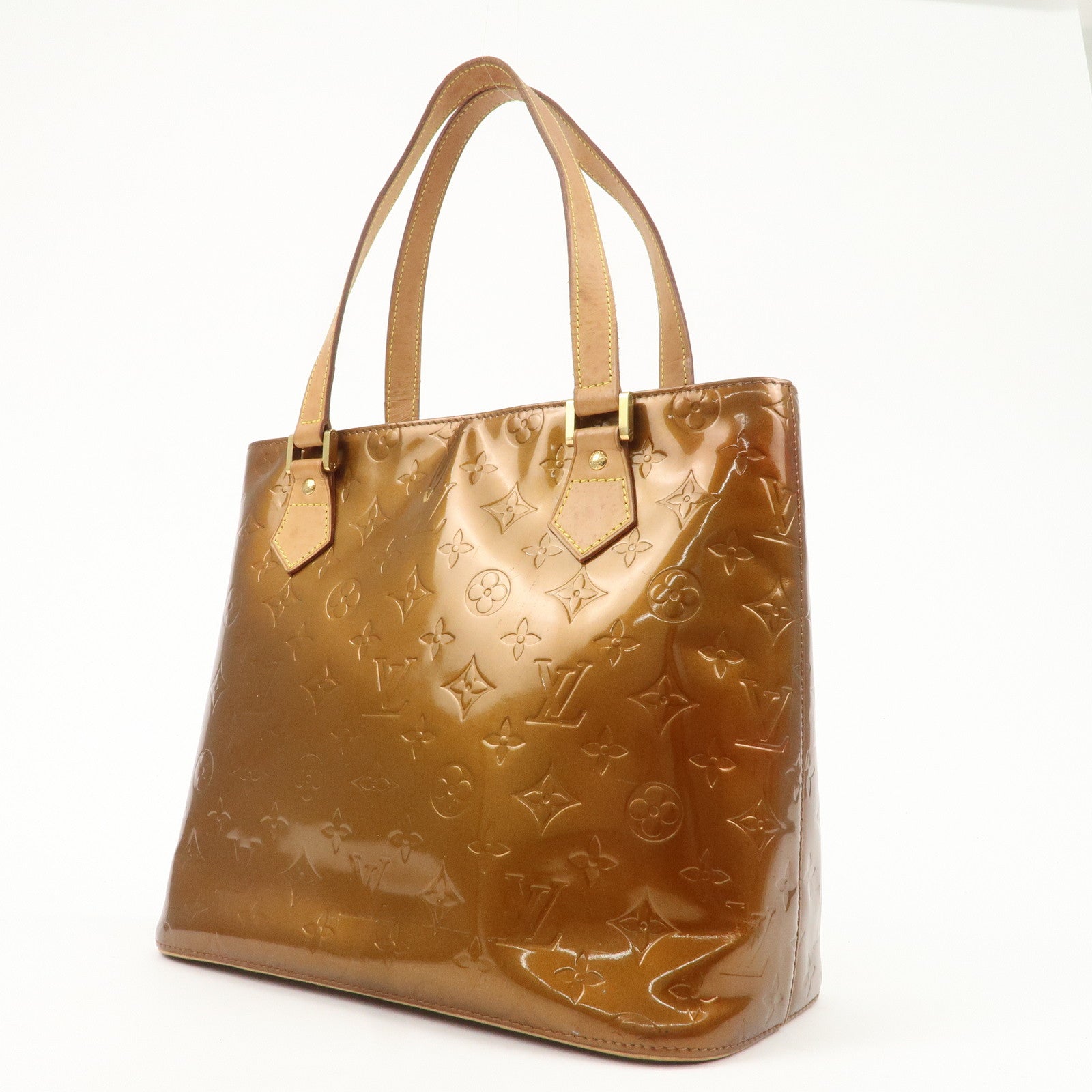 Louis Vuitton Monogram Vernis Houston Tote Bag Bronze M91122 Used