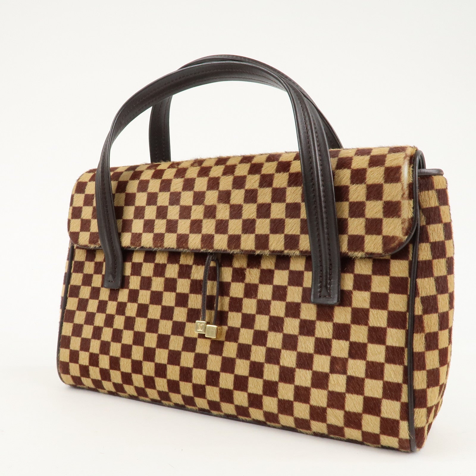 Louis Vuitton Damier Sauvage Lion Hand Bag Beige Brown M92131 Used
