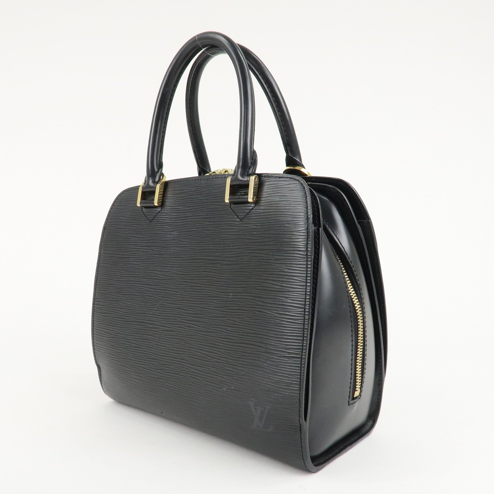 Louis Vuitton Epi Pont Neuf Hand Bag Gold HDW Noir Black M52052 Used