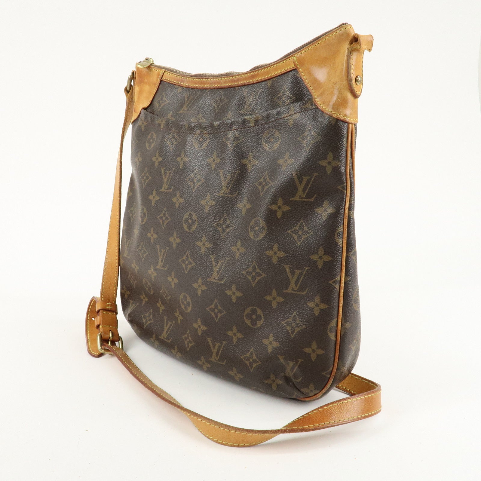 Louis Vuitton Monogram Odeon MM Shoulder Bag Brown M56389 Used