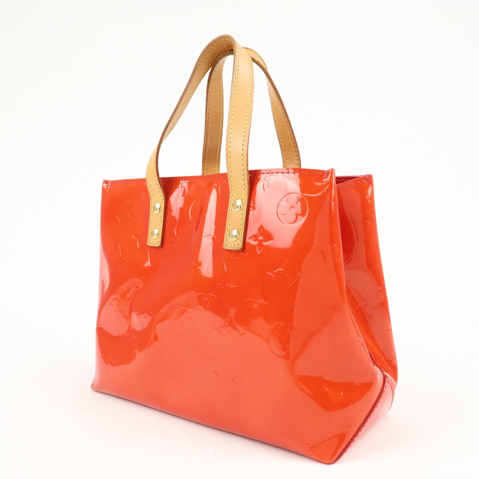 Louis Vuitton Monogram Vernis Lead PM Hand Bag M91088 Rouge Used
