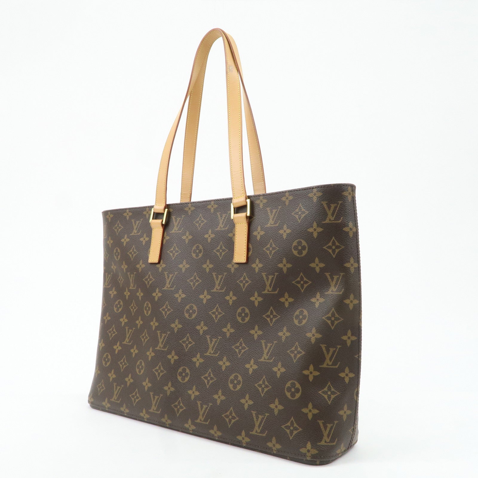 Louis Vuitton Monogram Luco Tote Bag Hand Bag Brown M51155 Used