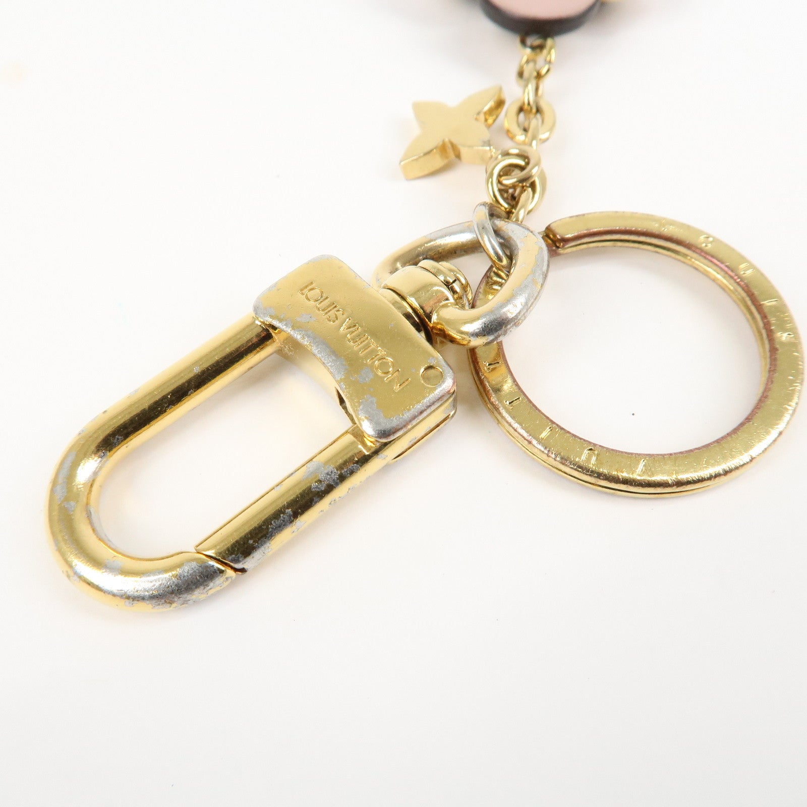 Louis Vuitton Blooming Flower BB Bag Charm Key Chain Pink M63085 Used
