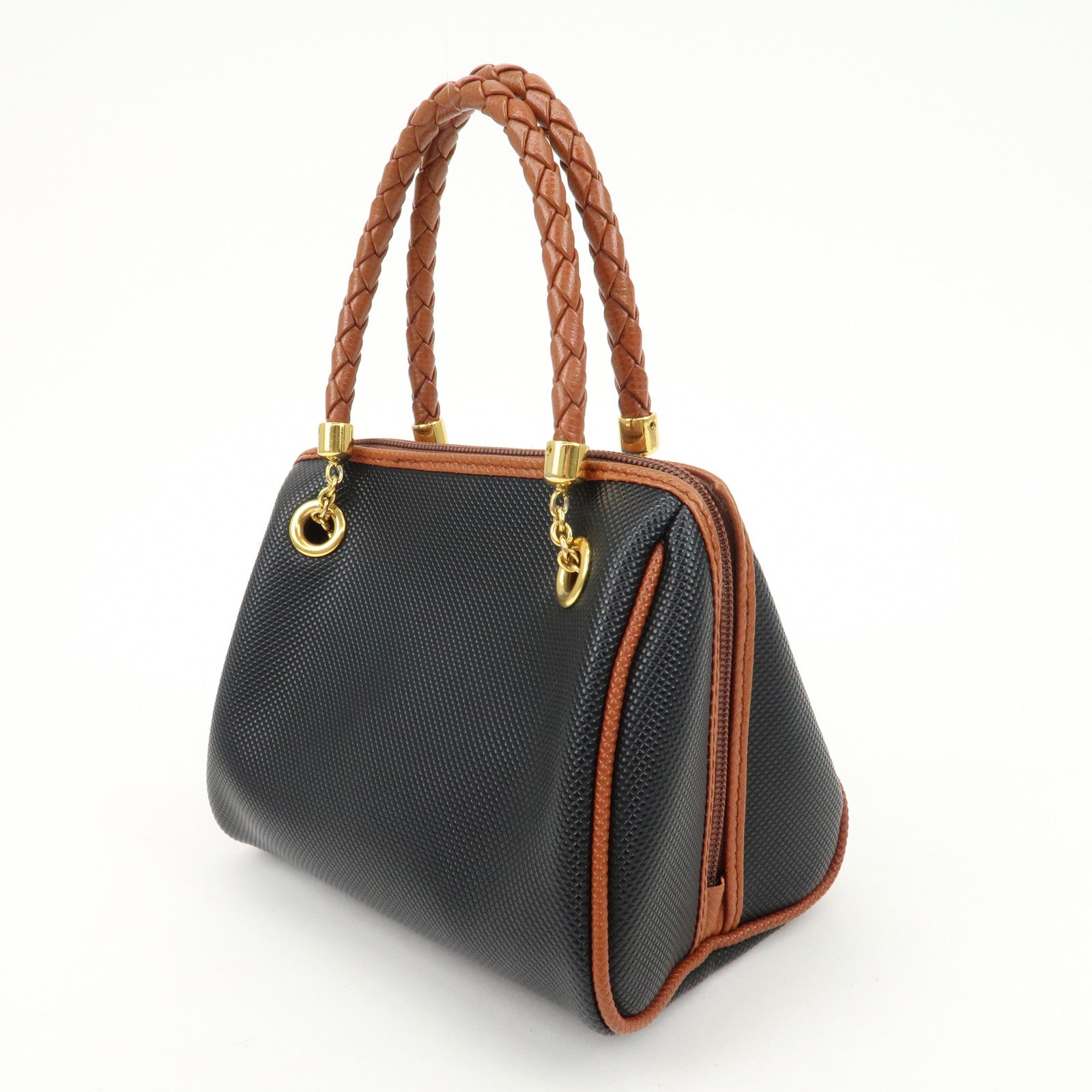 BOTTEGA VENETA Intrecciato PVC Leather Marco Polo Tassel Hand Bag Used