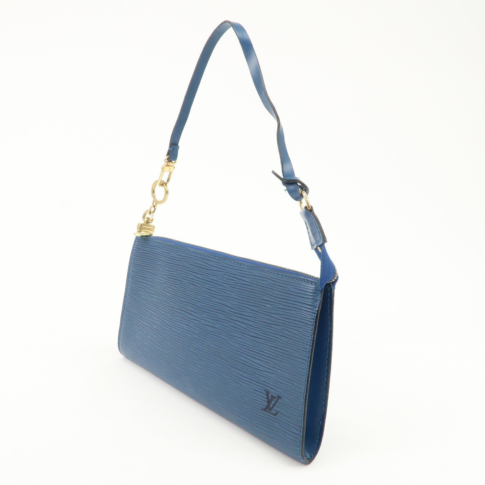 Louis Vuitton Epi Pochette Accessoires Hand Bag Toledo Blue M52947 Used