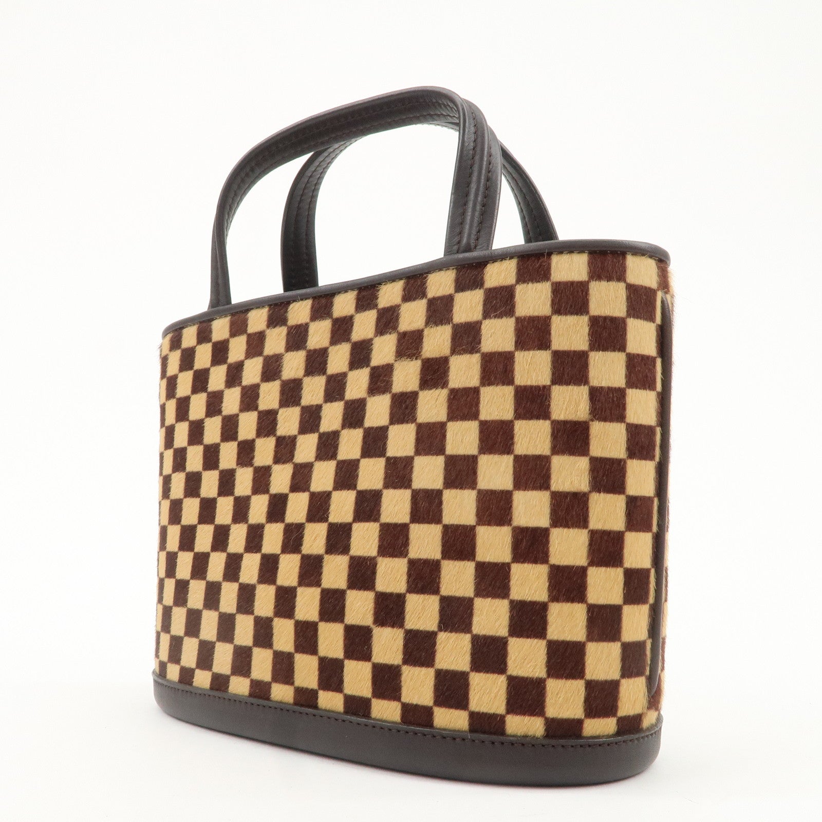 Louis Vuitton Damier Sauvage Impala Hand Bag Brown M92133 Used