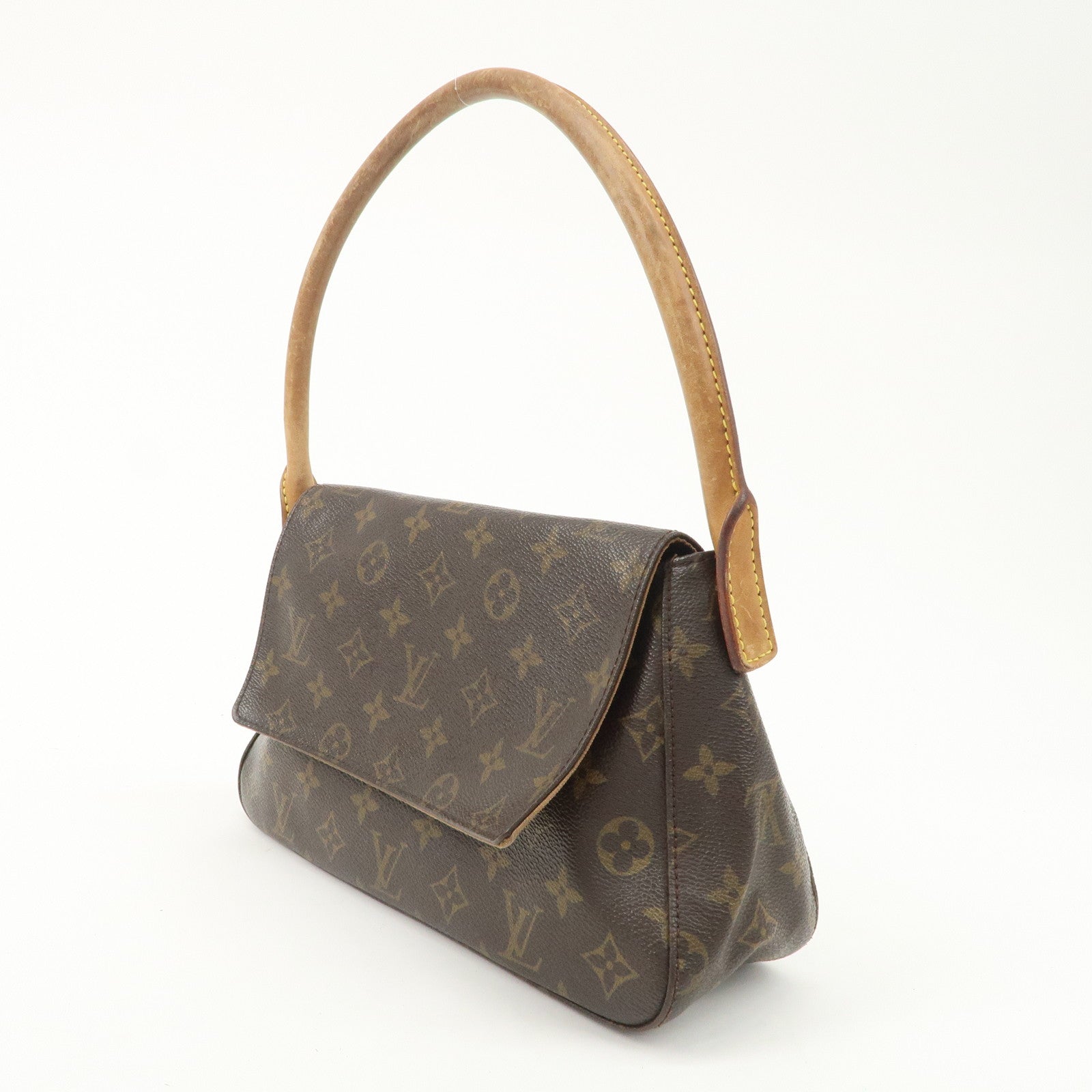 Louis Vuitton Monogram Mini Looping Shoulder Bag Hand Bag M51147 Used