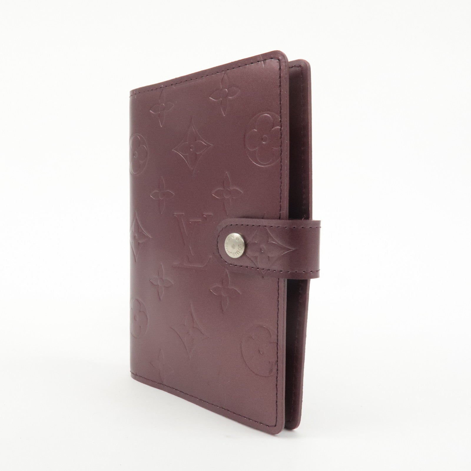 Louis Vuitton Monogram Matt Agenda PM Planner Cover Violet R20936 Used