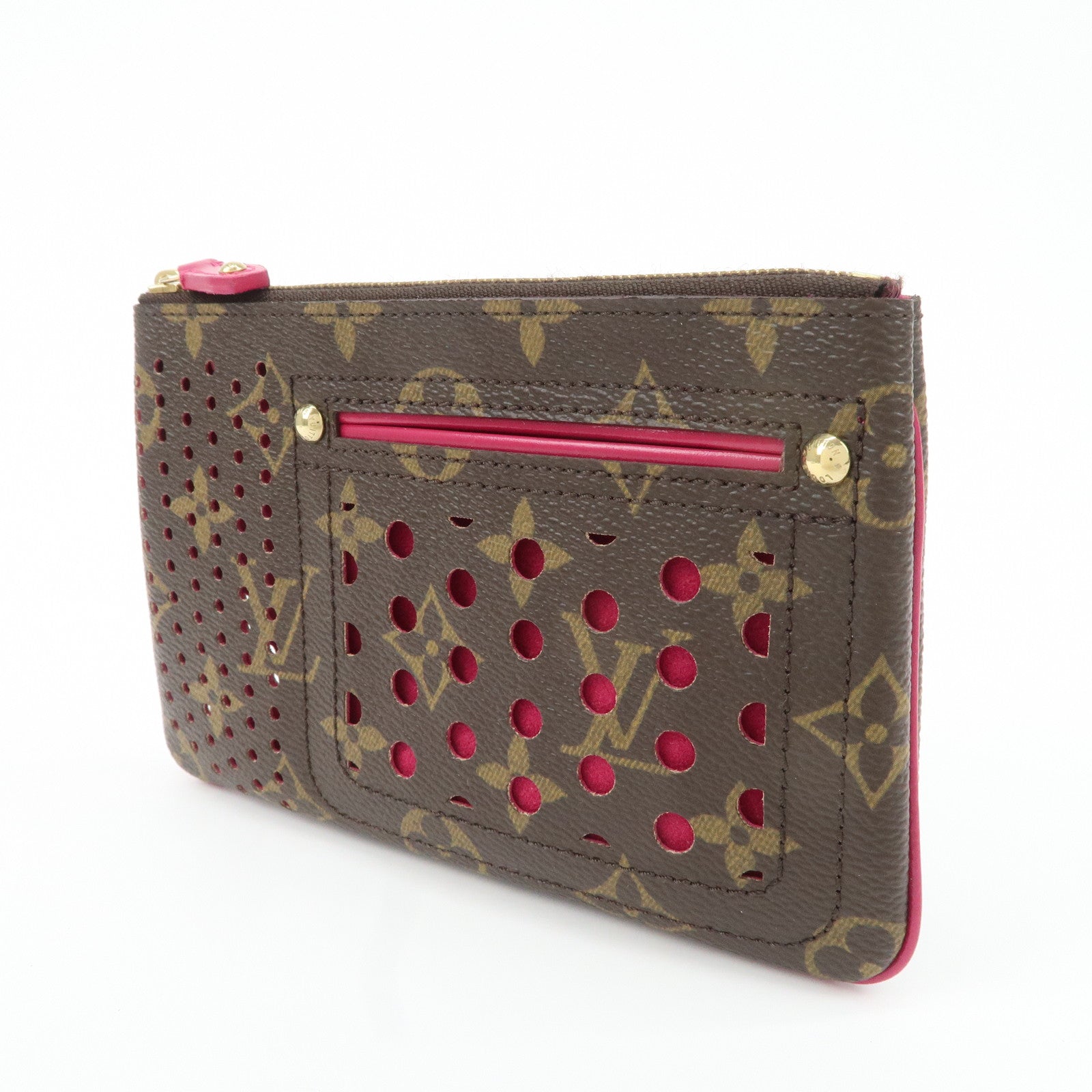 Louis Vuitton Monogram Perforated Pochette Plat Pouch M95219 Used