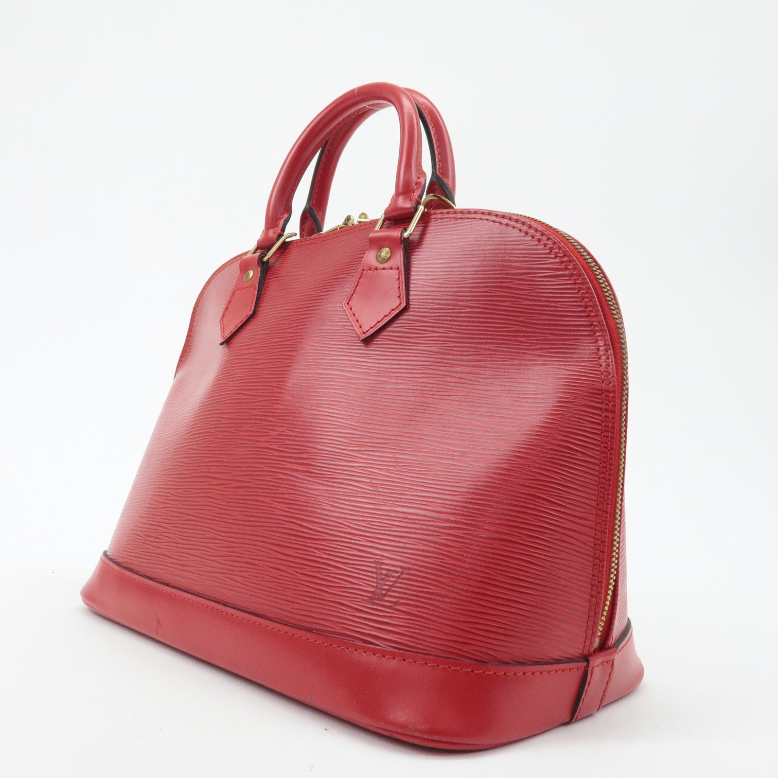Louis Vuitton Epi Alma Hand Bag Castilian Red Used