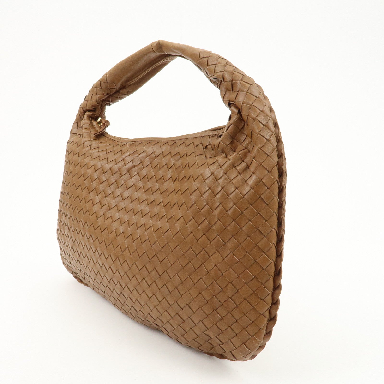 BOTTEGA VENETA Hobo Intrecciato Leather Shoulder Bag Brown 115653 Used