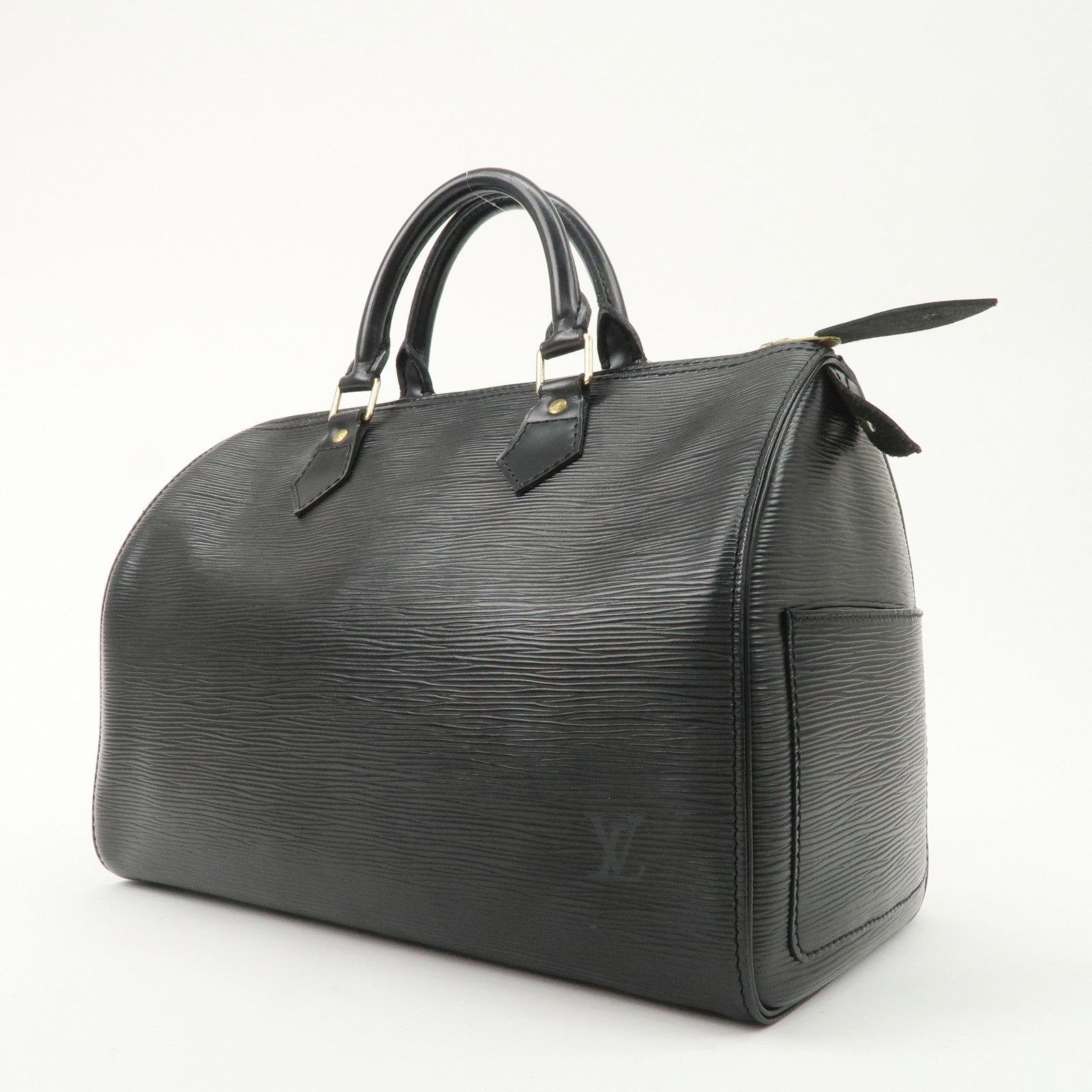 Louis Vuitton Epi Speedy 30 Leather Hand Bag Black M59022 Used