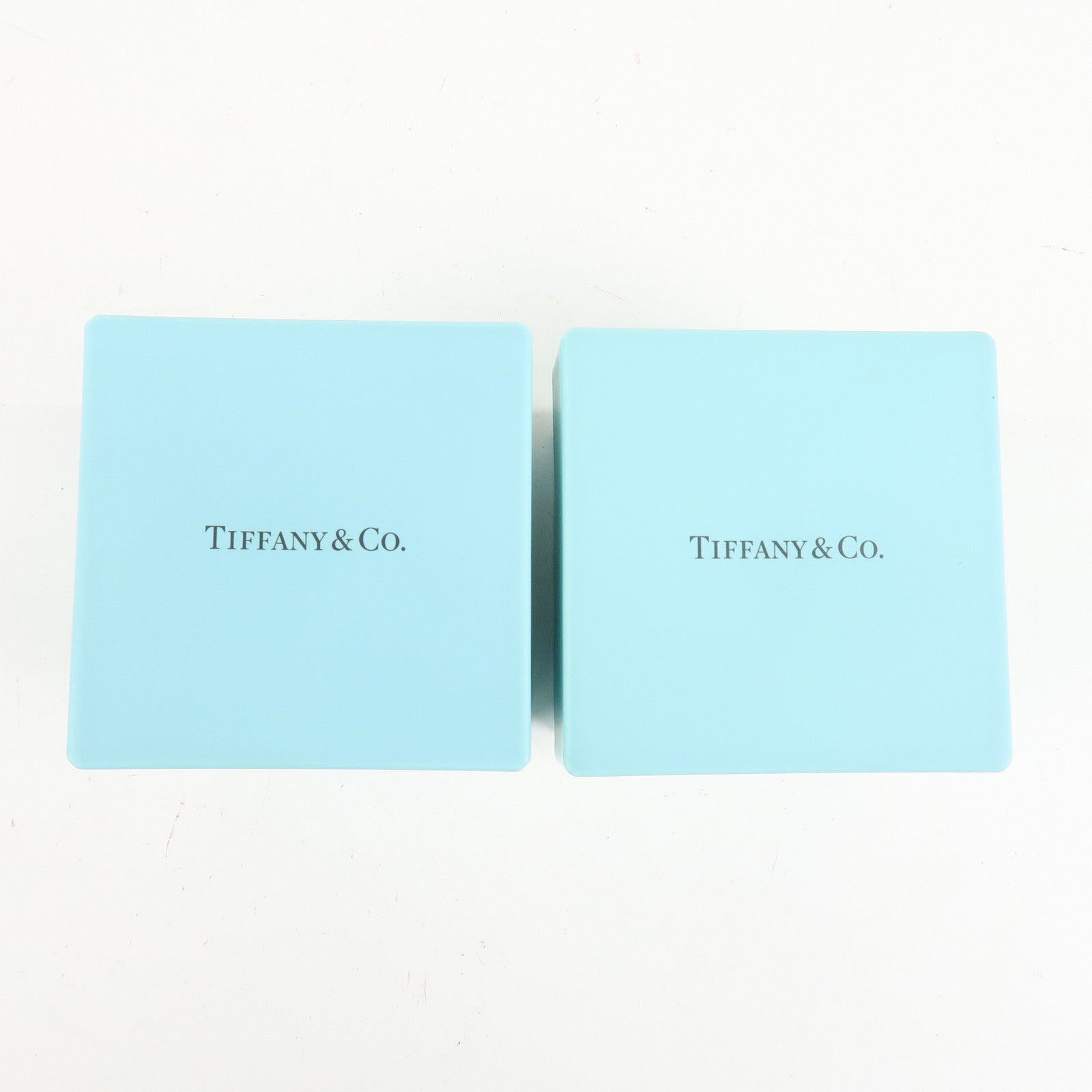 Tiffany&Co. Set of 2 Bone Ash Bone China Pottery Box Blue Used