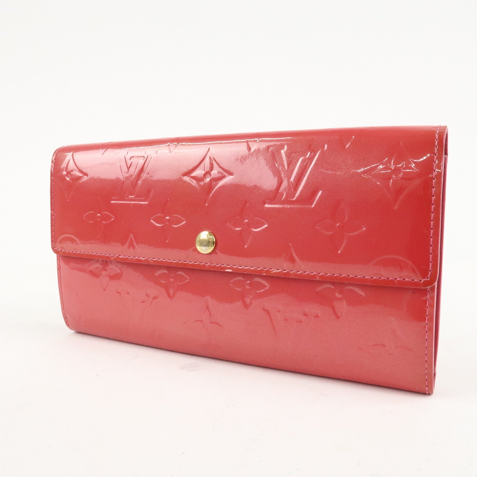 Louis Vuitton Monogram Vernis Portefeuille Sarah Framboise M9140F Used