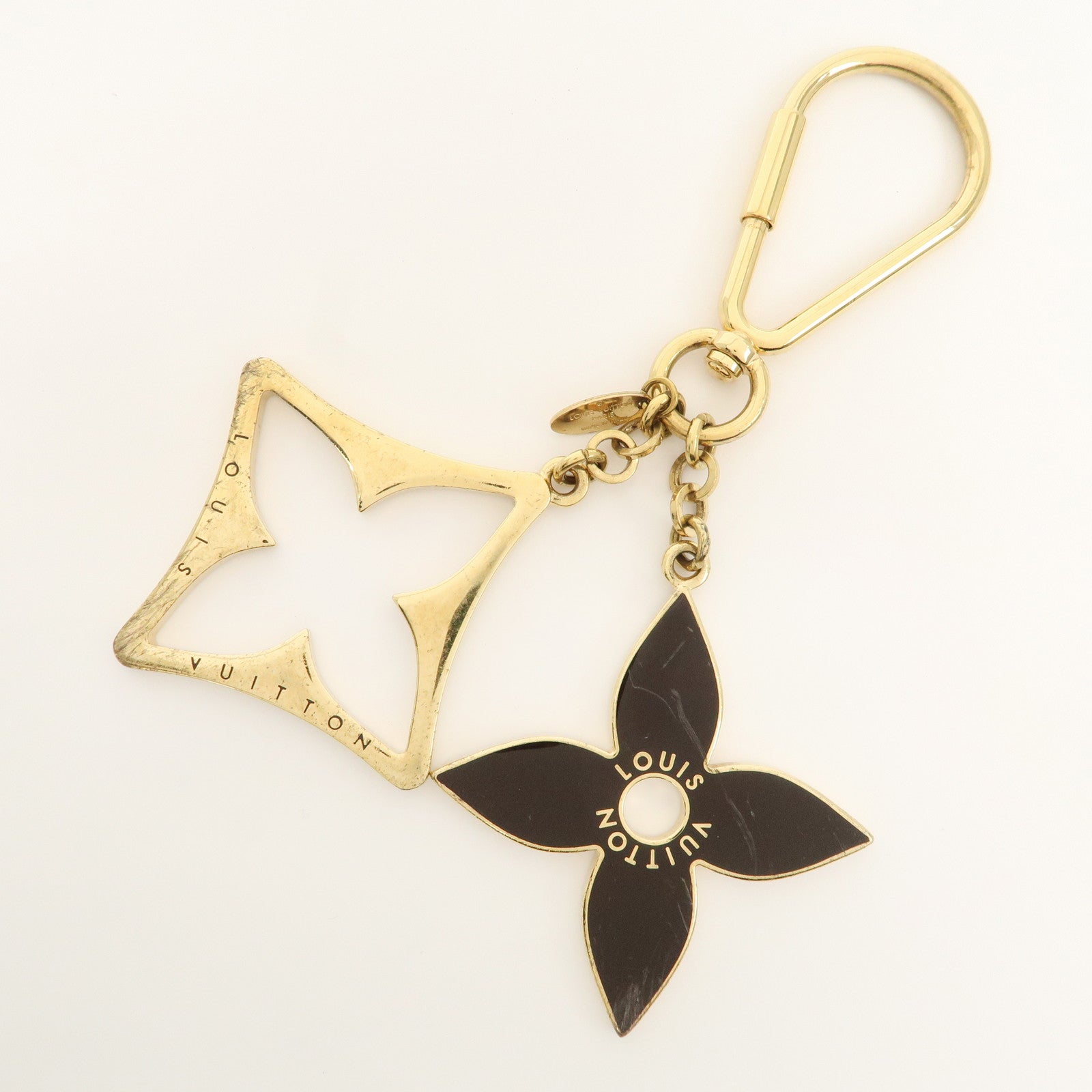 Louis Vuitton Porte Cles Puzzle Bag Charm Gold Dark Brown M65218 Used