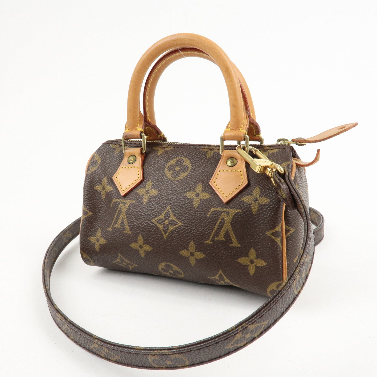 Louis Vuitton Monogram Mini Speedy & Strap M41534 J75010 Used