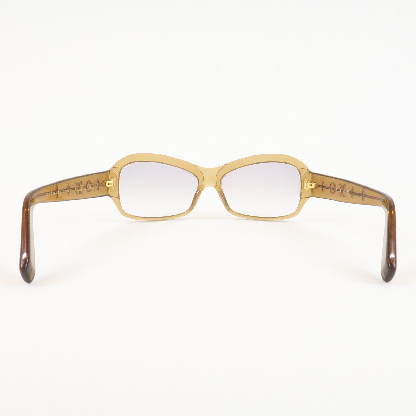 Louis Vuitton Obsession PM Sunglasses Clear Brown 56□16 Z0381E Used