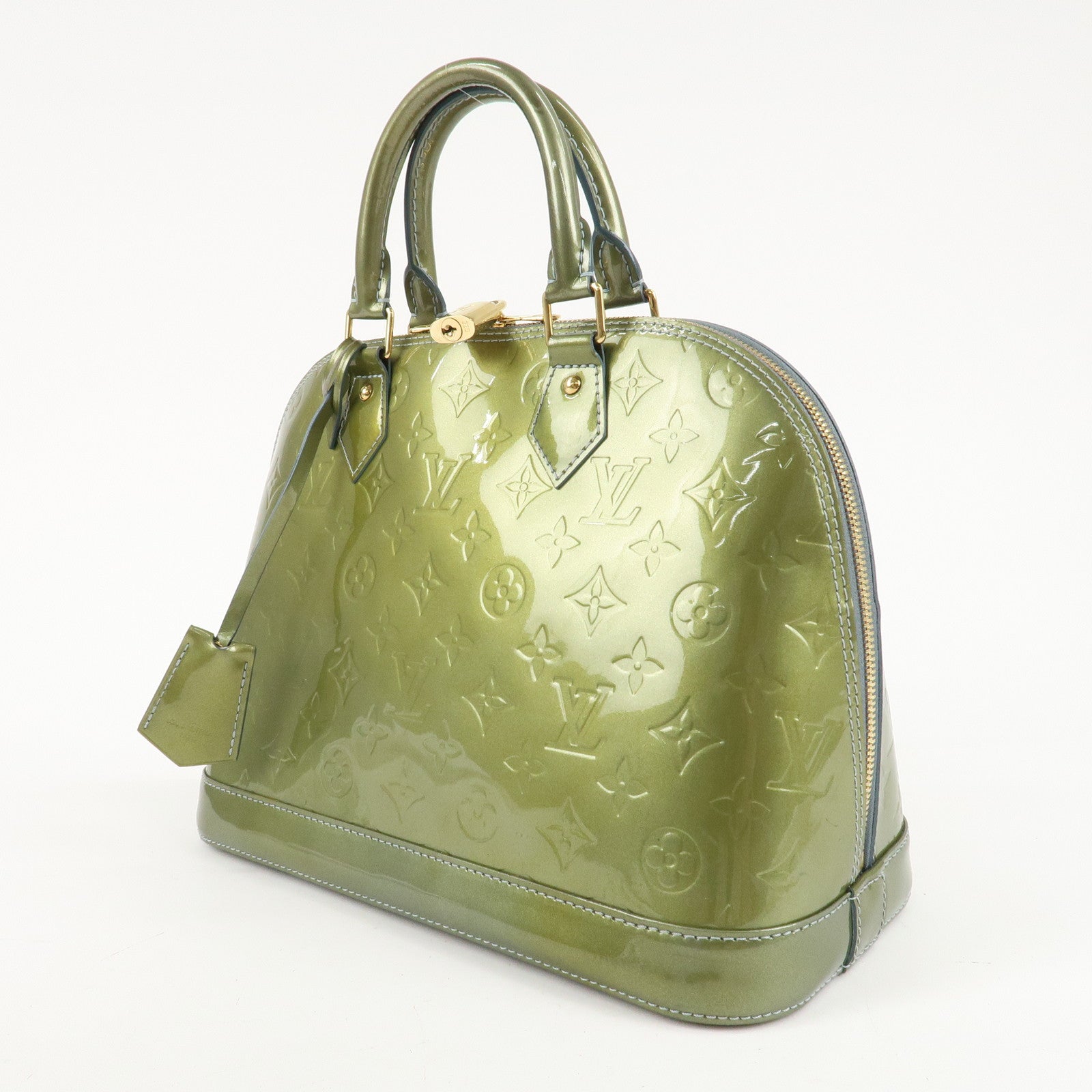 Louis Vuitton Monogram Vernis Alma PM Hand Bag Gris M91613 Used