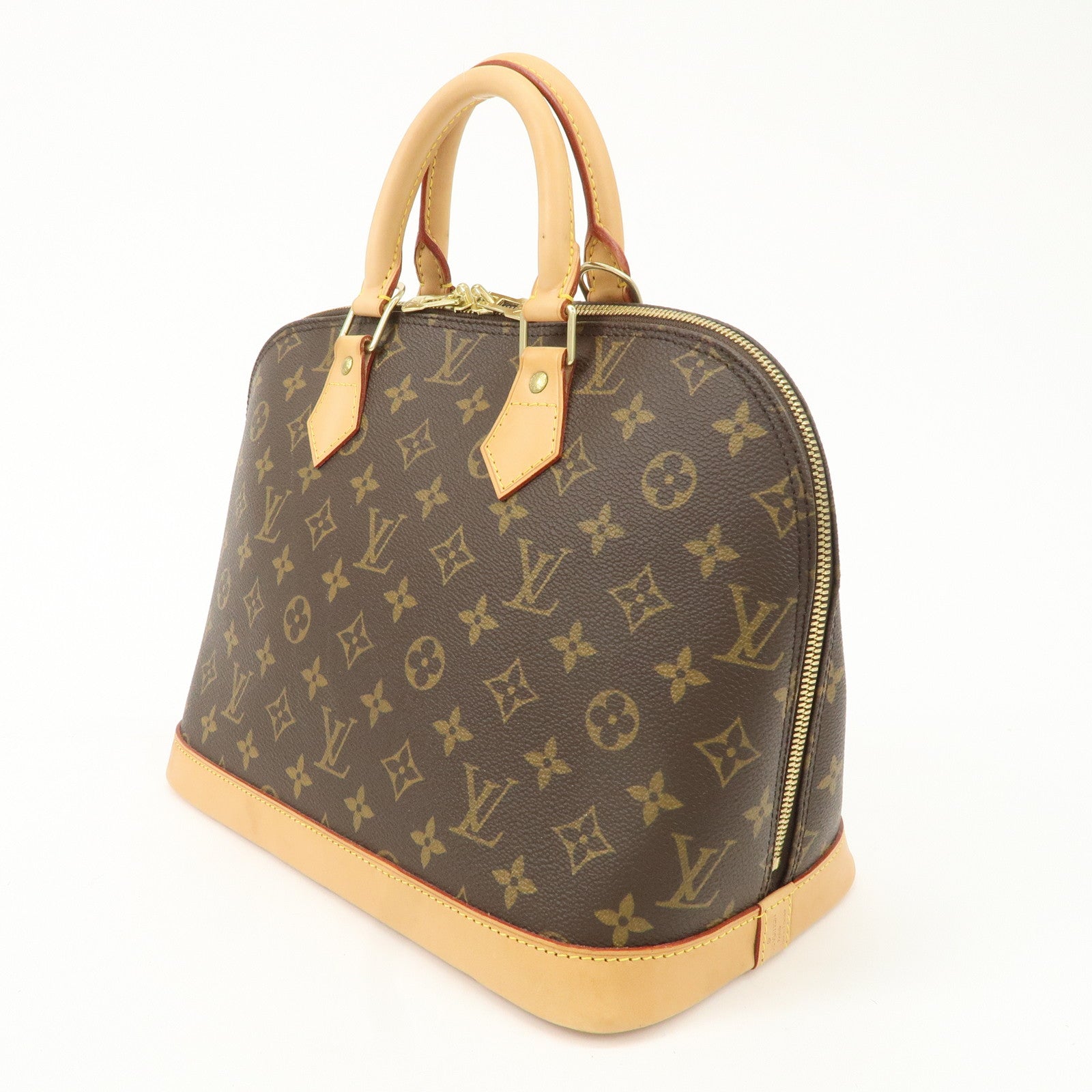 Louis Vuitton Monogram Alma Hand Bag Brown M51130 Used