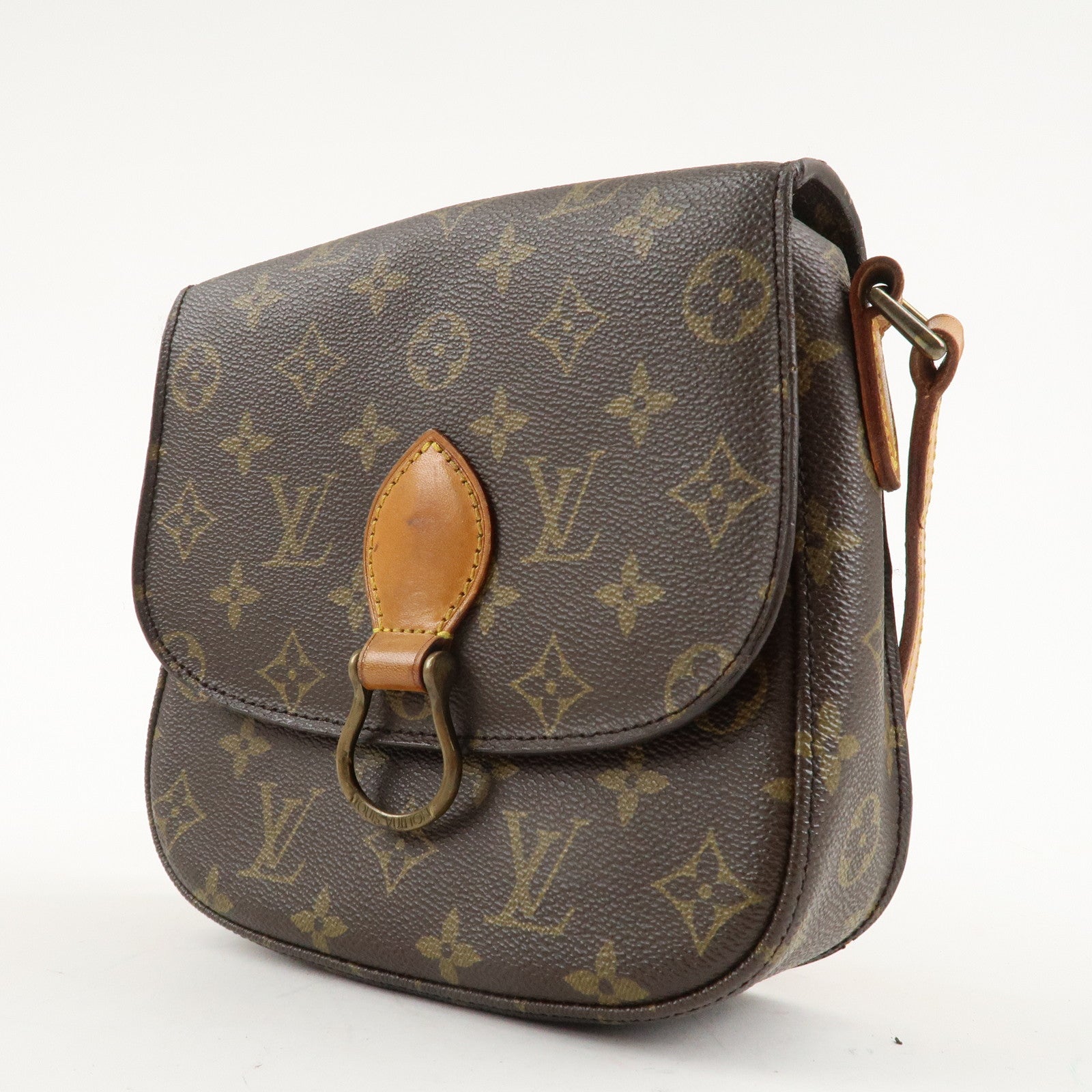 Louis Vuitton Monogram Saint Cloud MM Shoulder Bag Brown M51243 Used