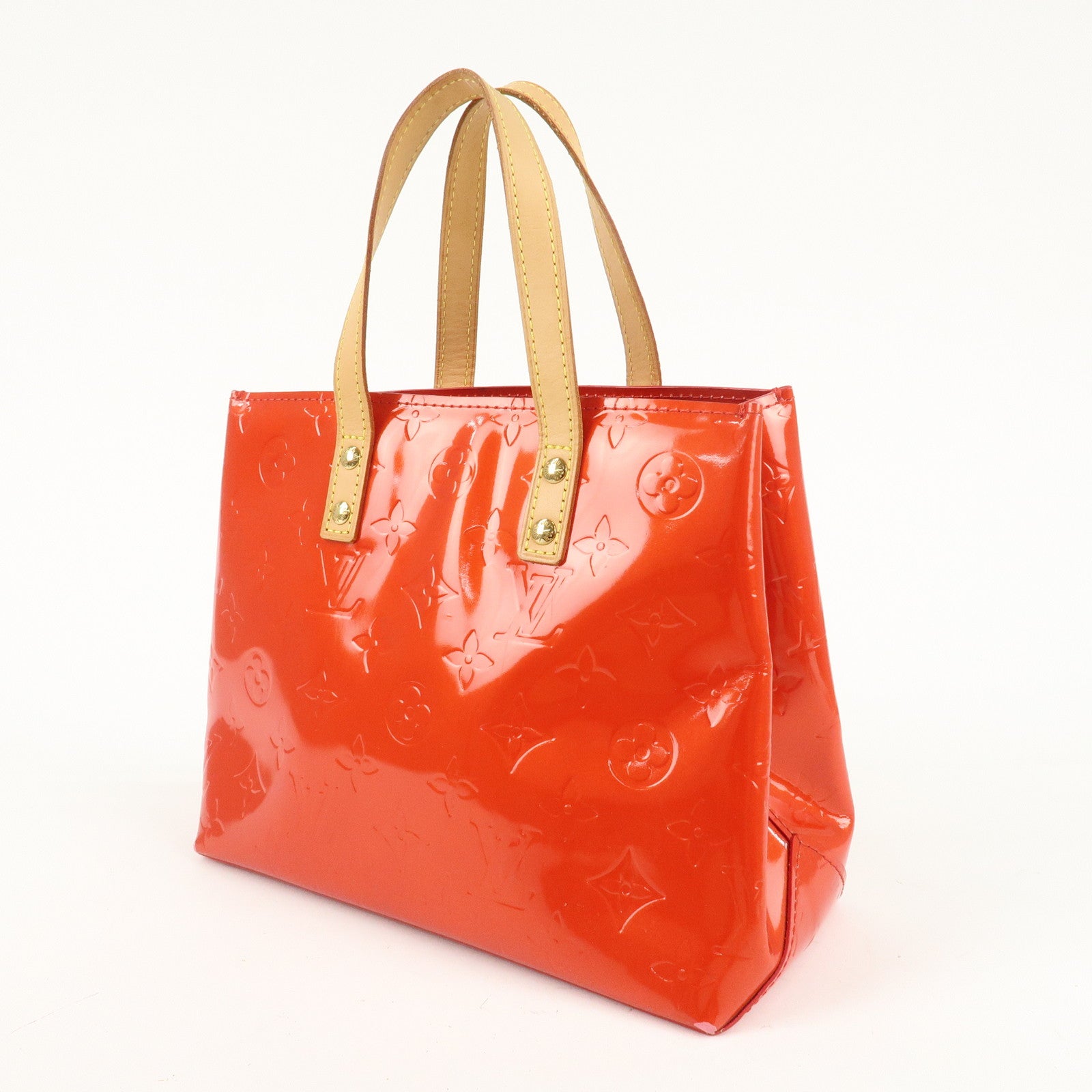 Louis Vuitton Monogram Vernis Lead PM Hand Bag M91088 Rouge Used