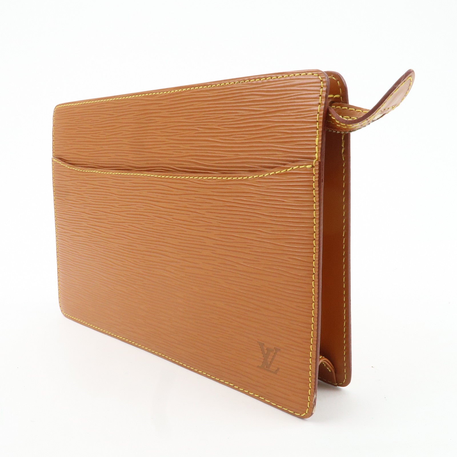 Louis Vuitton Epi Pochette Homme Clutch Bag Zipang Gold M52528 Used