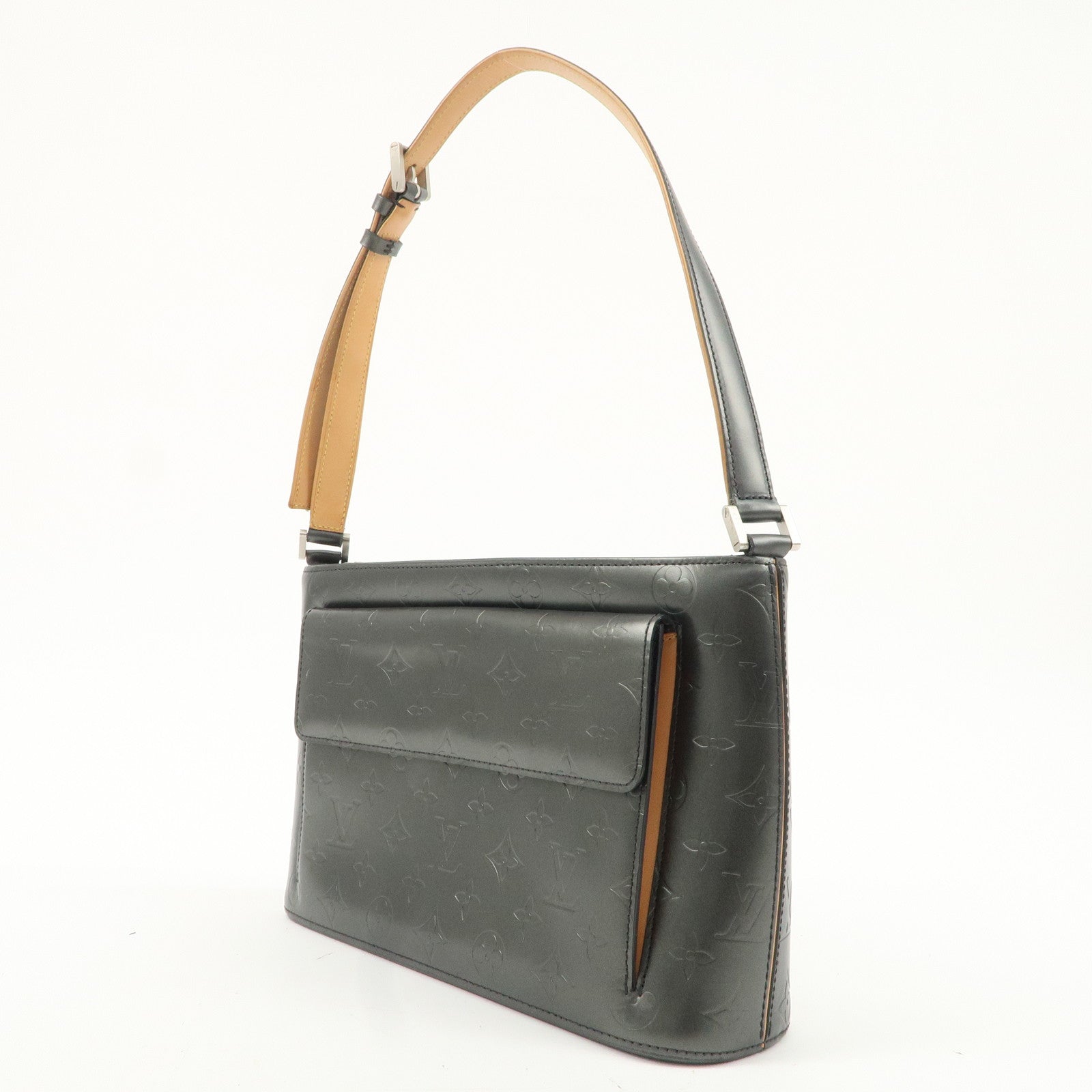 Louis Vuitton Monogram Matte Alston Shoulder Bag Noir M55122 Used