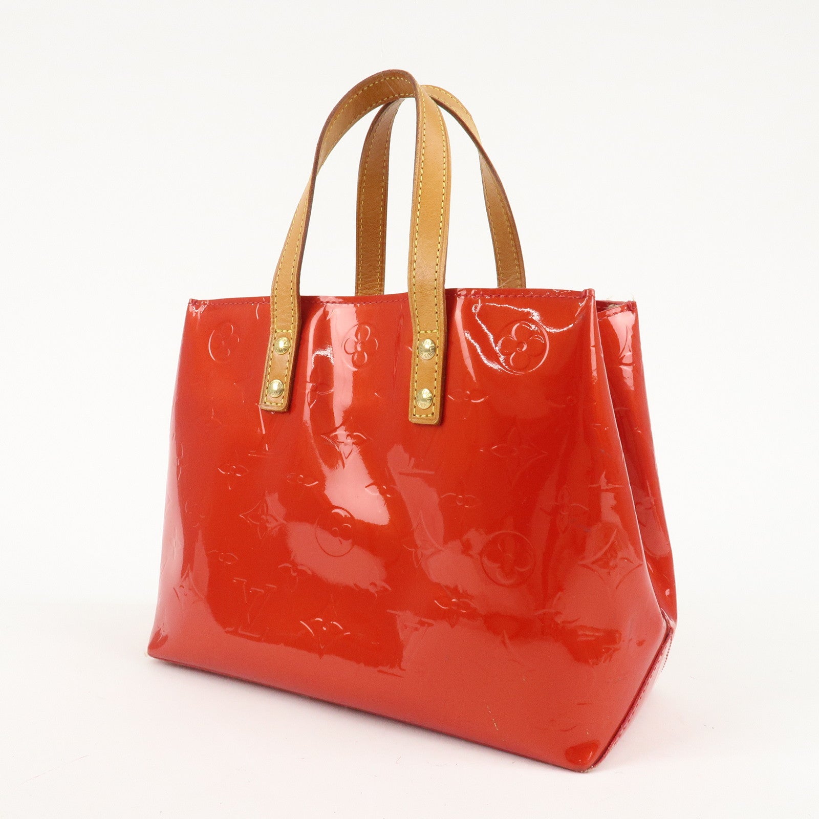 Louis Vuitton Monogram Vernis Lead PM Hand Bag M91088 Rouge Used