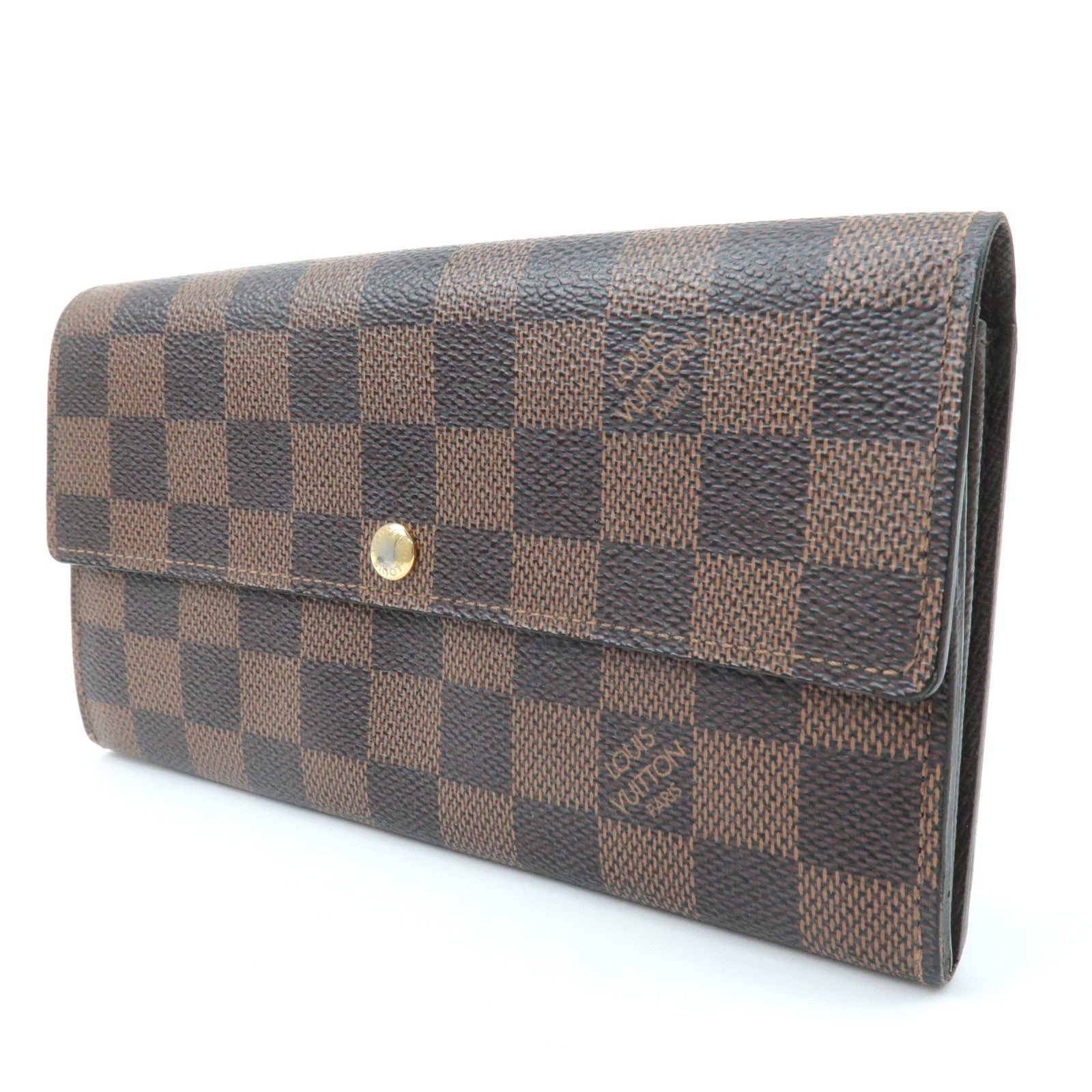 Louis Vuitton Damier Set of 2 Long Wallet N61734 Used