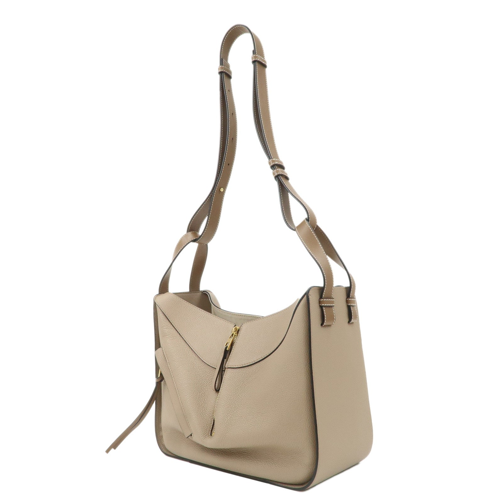 LOEWE Leather Hammock Small Shoudler Bag Beige 314.12BZ95 Used