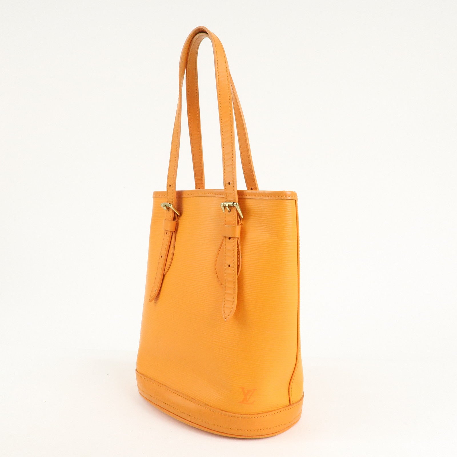 Louis Vuitton Epi Bucket PM Shoulder Bag Mandarin M5899H Used