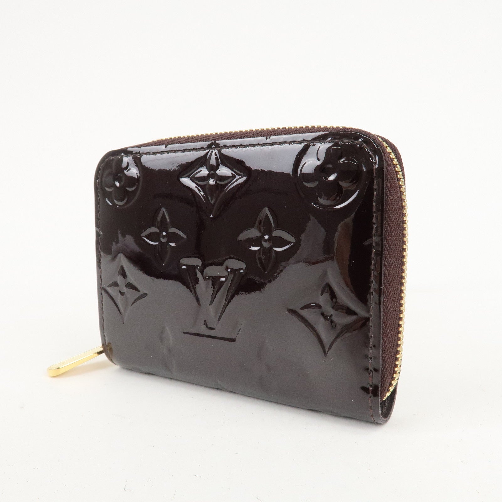 Louis Vuitton Monogram Vernis Zippy Coin Purse Amarante M93607 Used