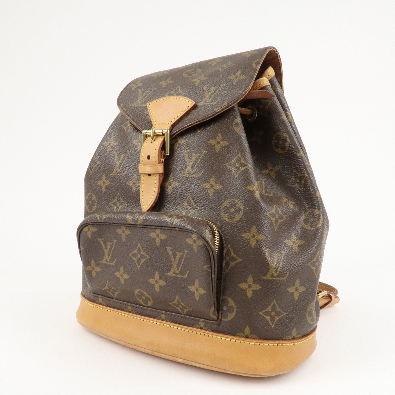 Louis Vuitton Monogram Montsouris MM Back Pack Bag M51136 Used