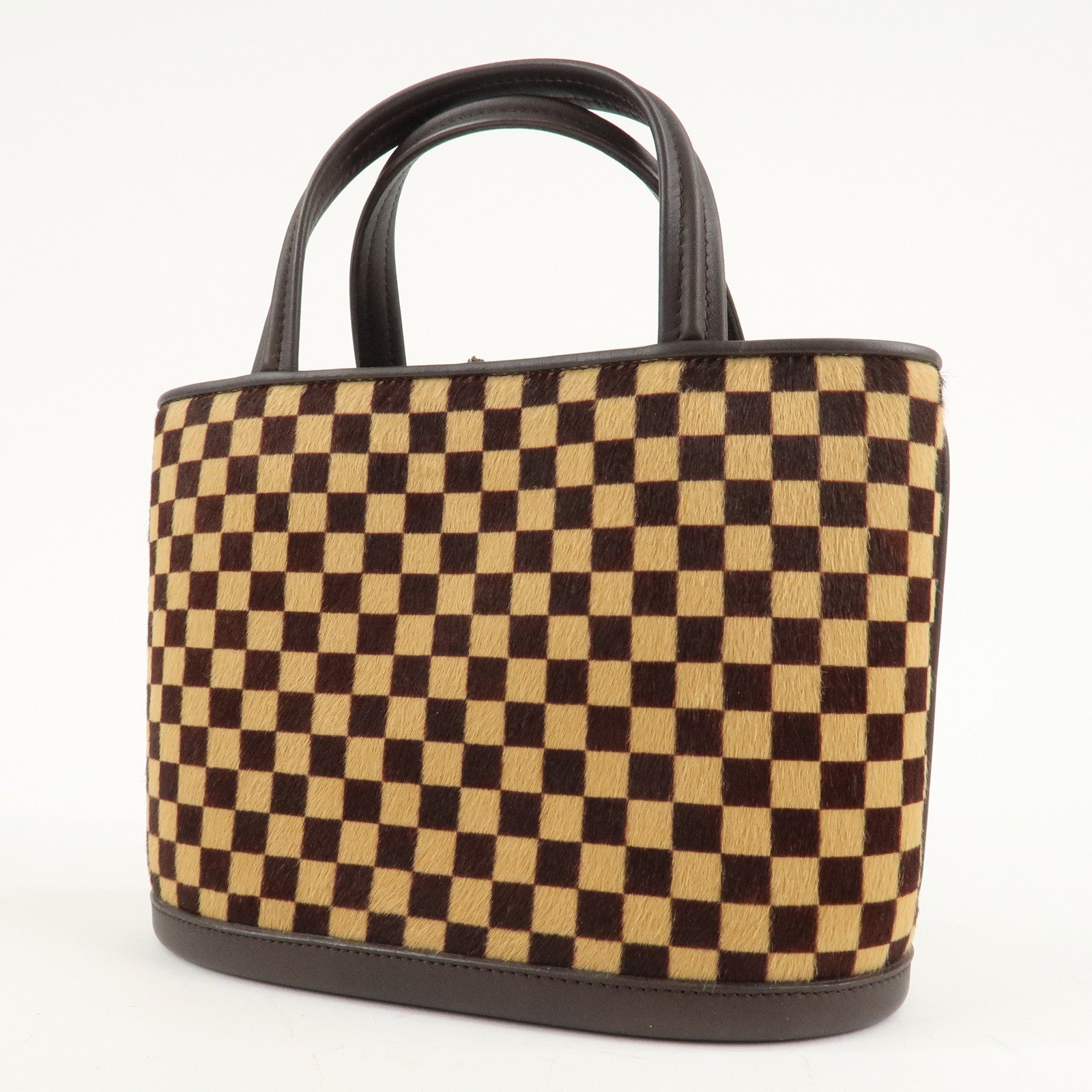 Louis Vuitton Damier Sauvage Impala Hand Bag Beige Brown M92133 Used