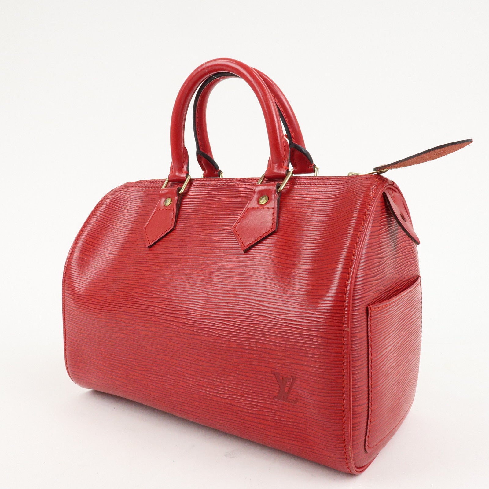 Louis Vuitton Epi Speedy 25 Hand Bag Castilian Red M43017 Used