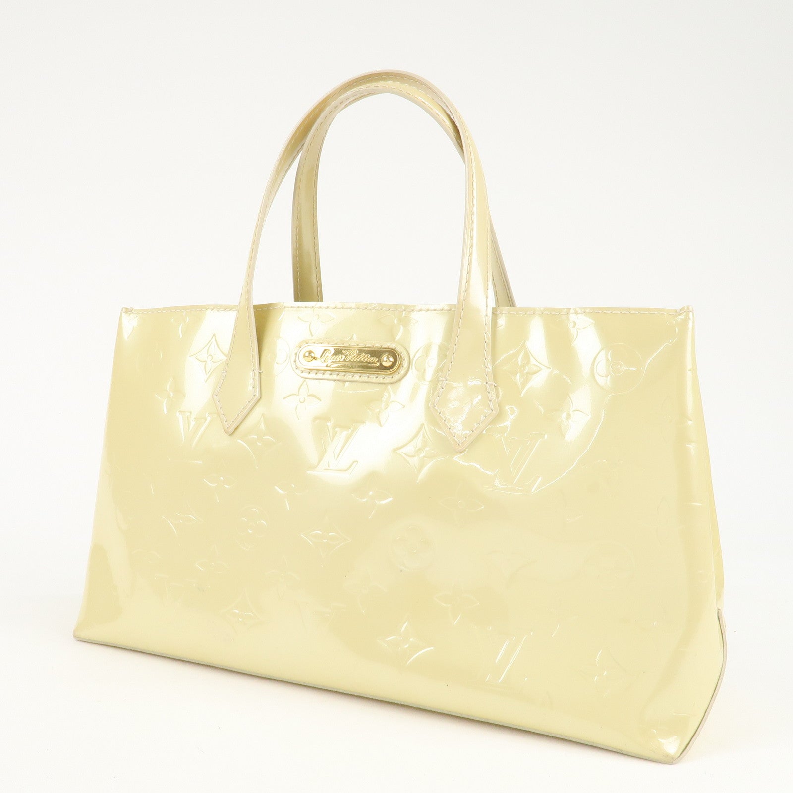 Louis Vuitton Monogram Vernis Wilshire PM Hand Bag Broncorail Used