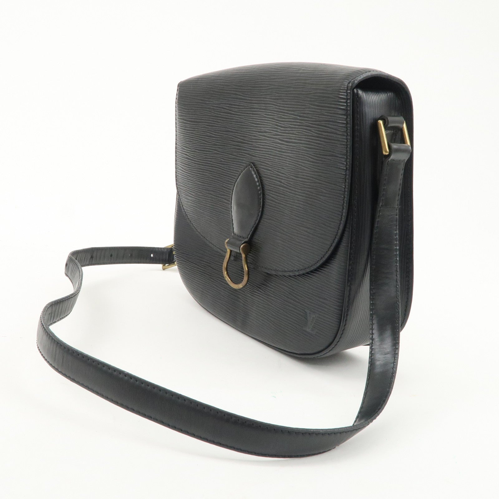 Louis Vuitton Epi Saint Cloud Shoulder Bag Black Noir M52192 Used