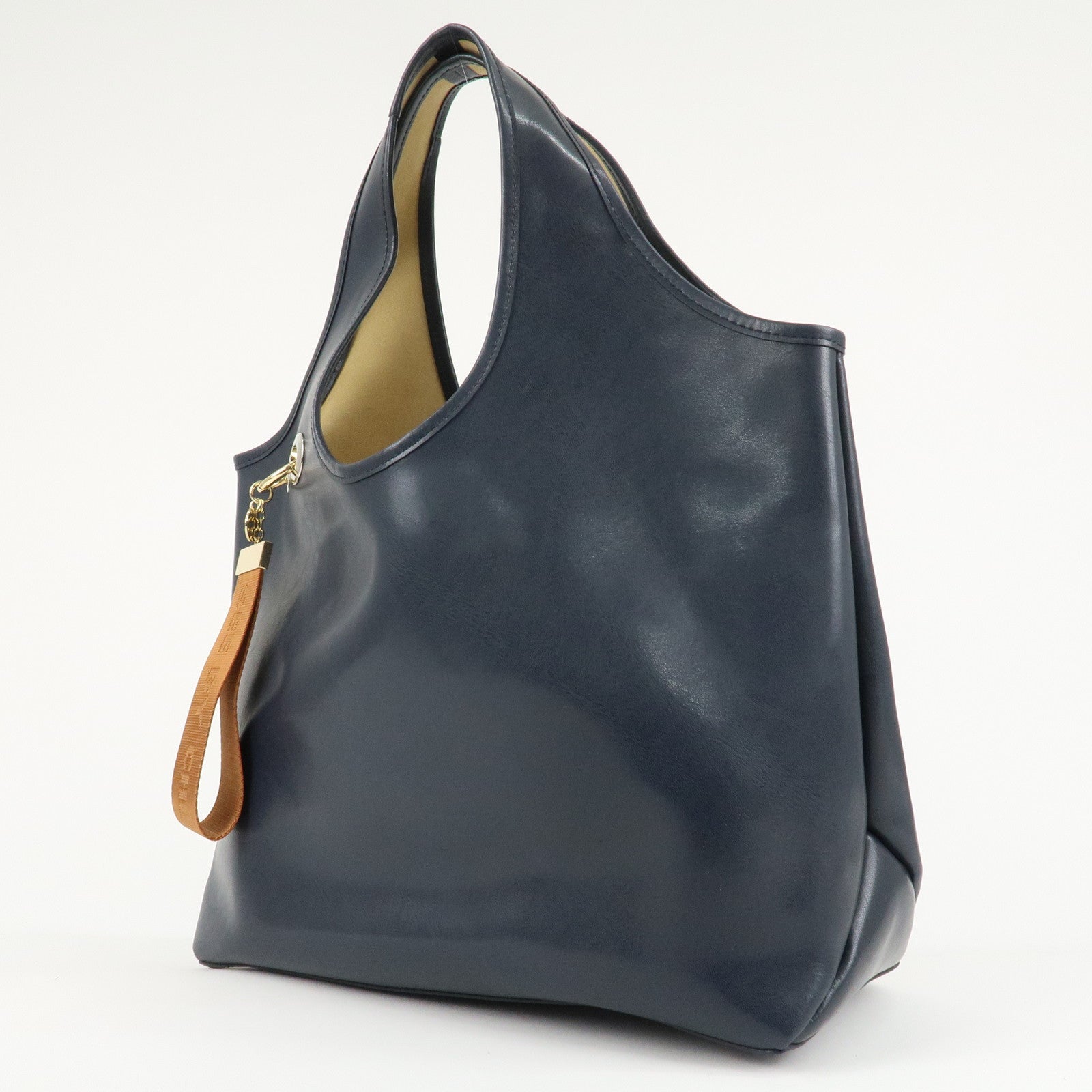 Chloe See By Chloe Leather Shoulder Bag Hand Bag Navy Used