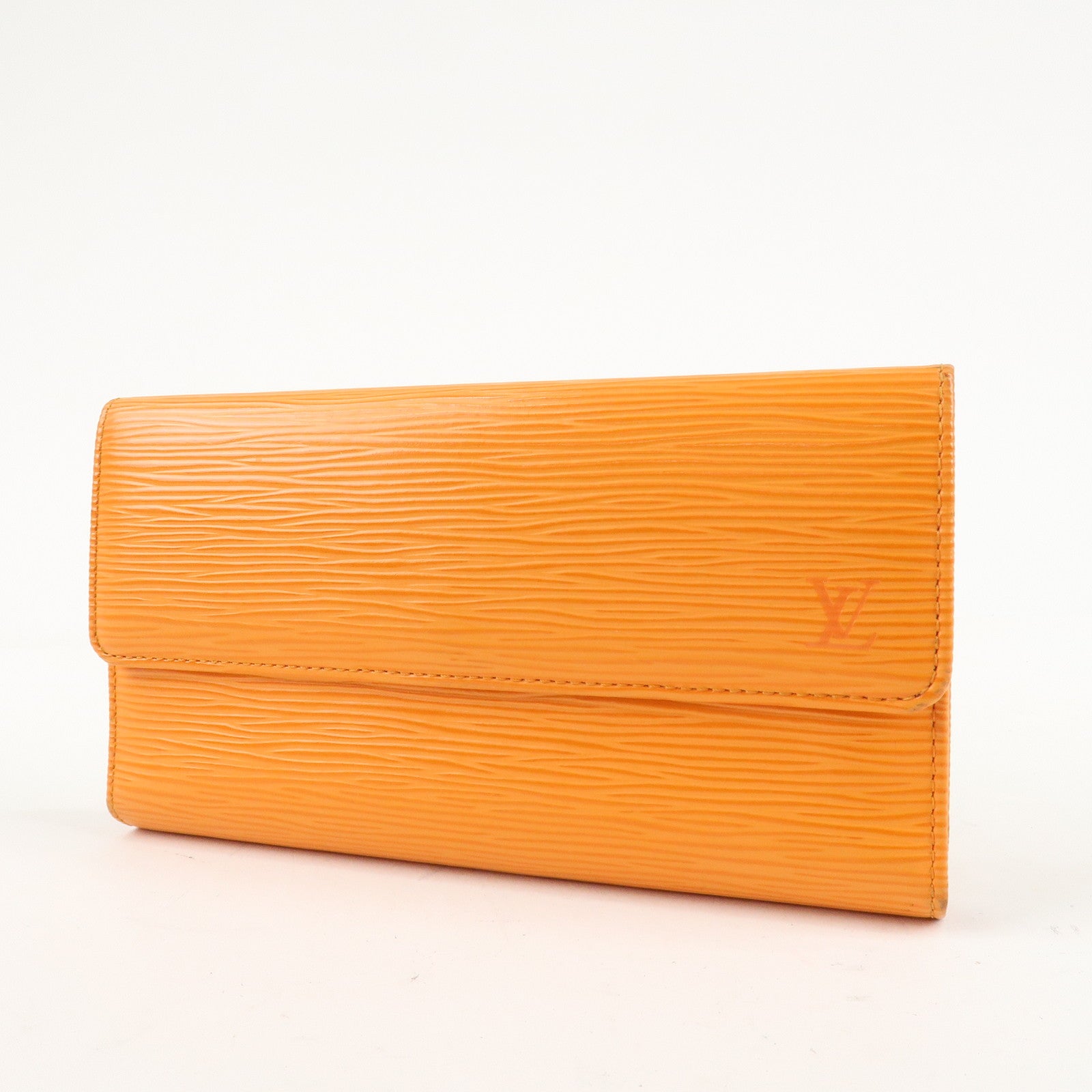 Louis Vuitton Epi Porte Tresor International Mandarin M6338H Used