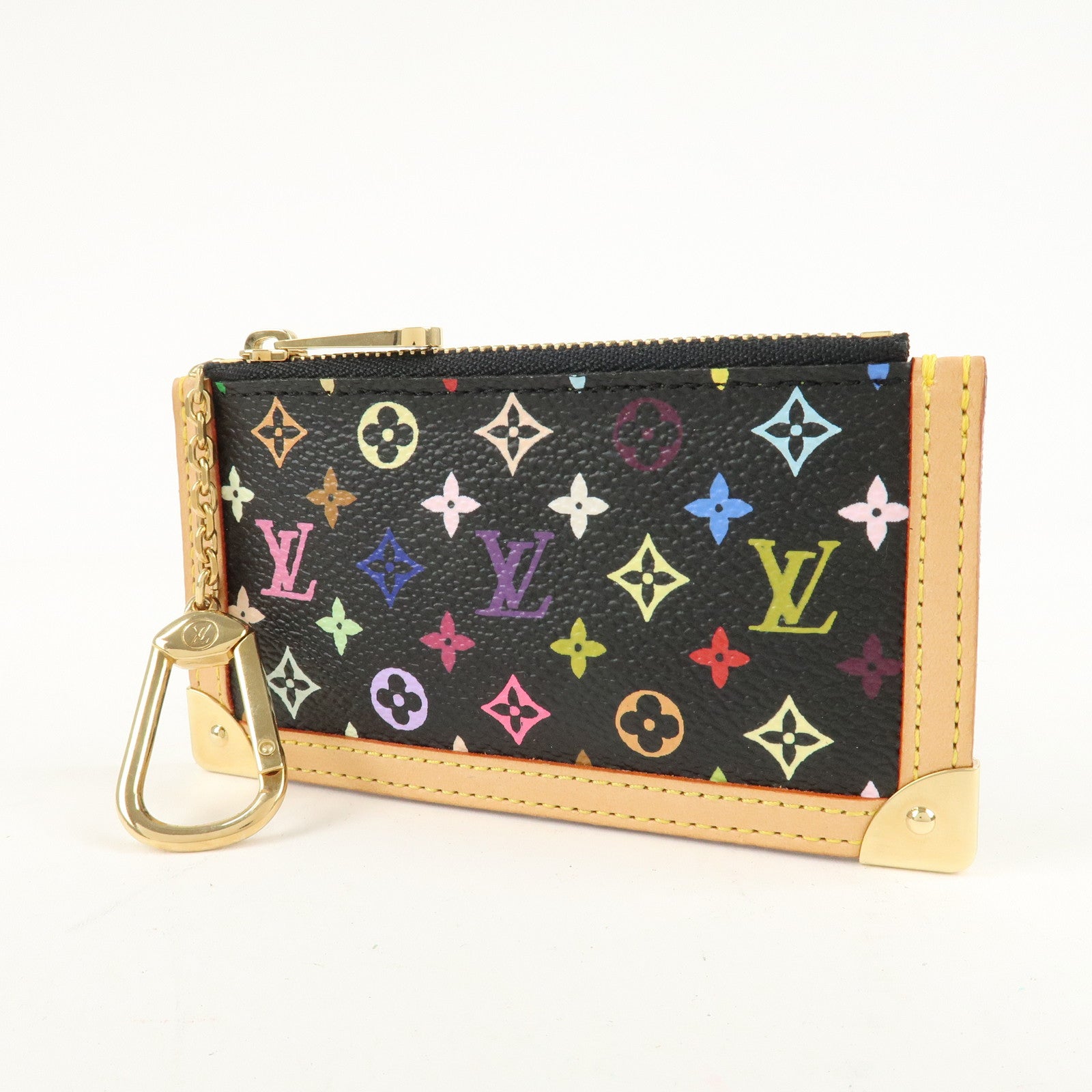 Louis Vuitton Monogram Multi Color Pochette Cles Noir M92654 Used