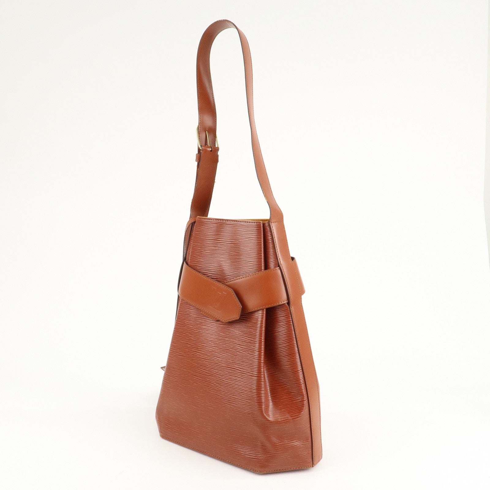 Louis Vuitton Epi Sac D'epaule GM Bucket Bag Kenya Brown M80193 Used