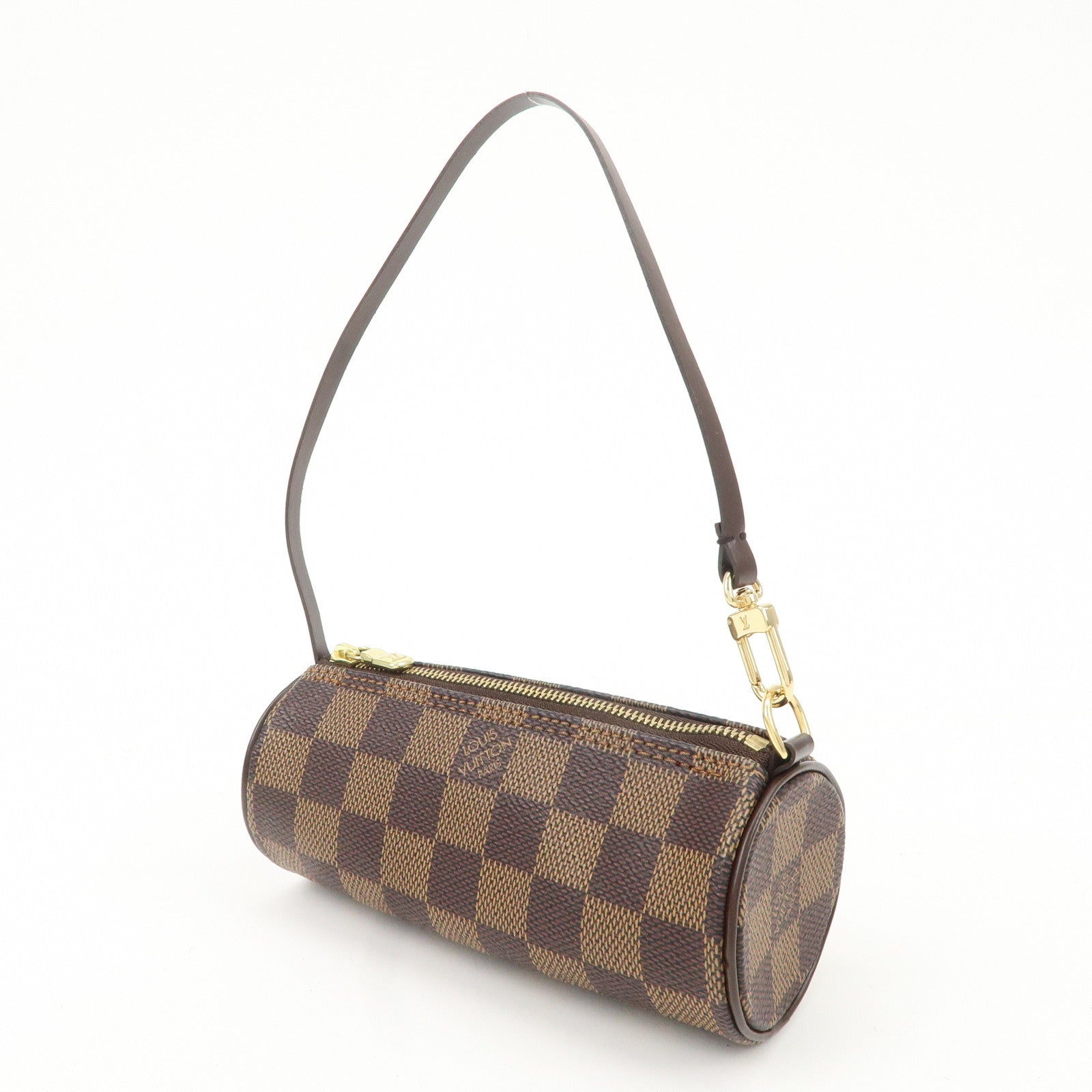 Louis Vuitton Damier Ebene Mini Pouch for Papillon Bag Brown Used