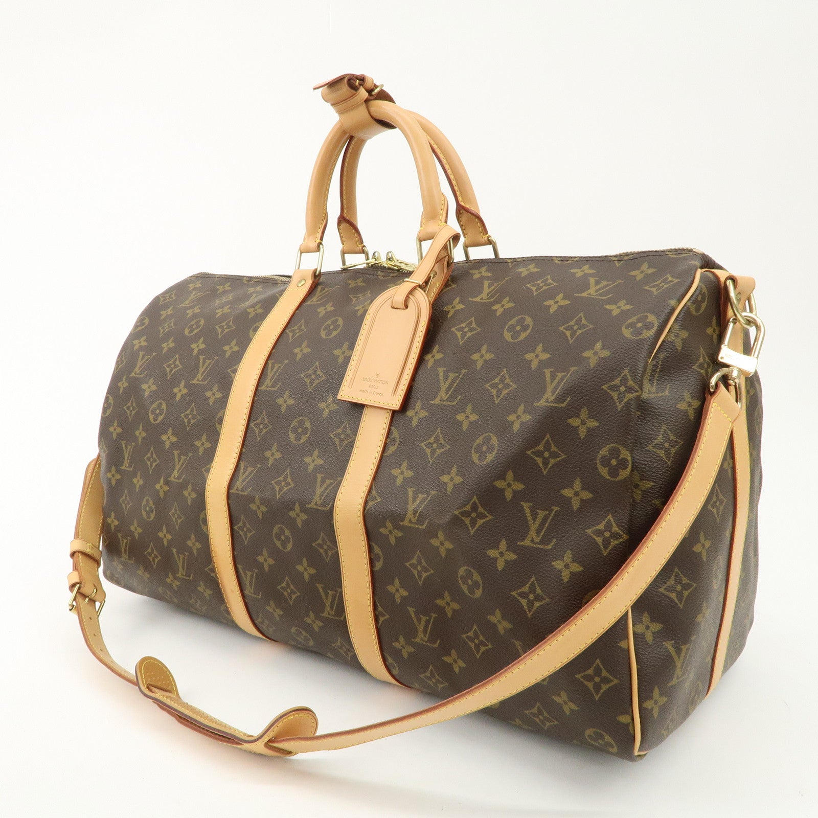Louis Vuitton Monogram Keep All Bandouliere 50 Boston Bag M41416 Used