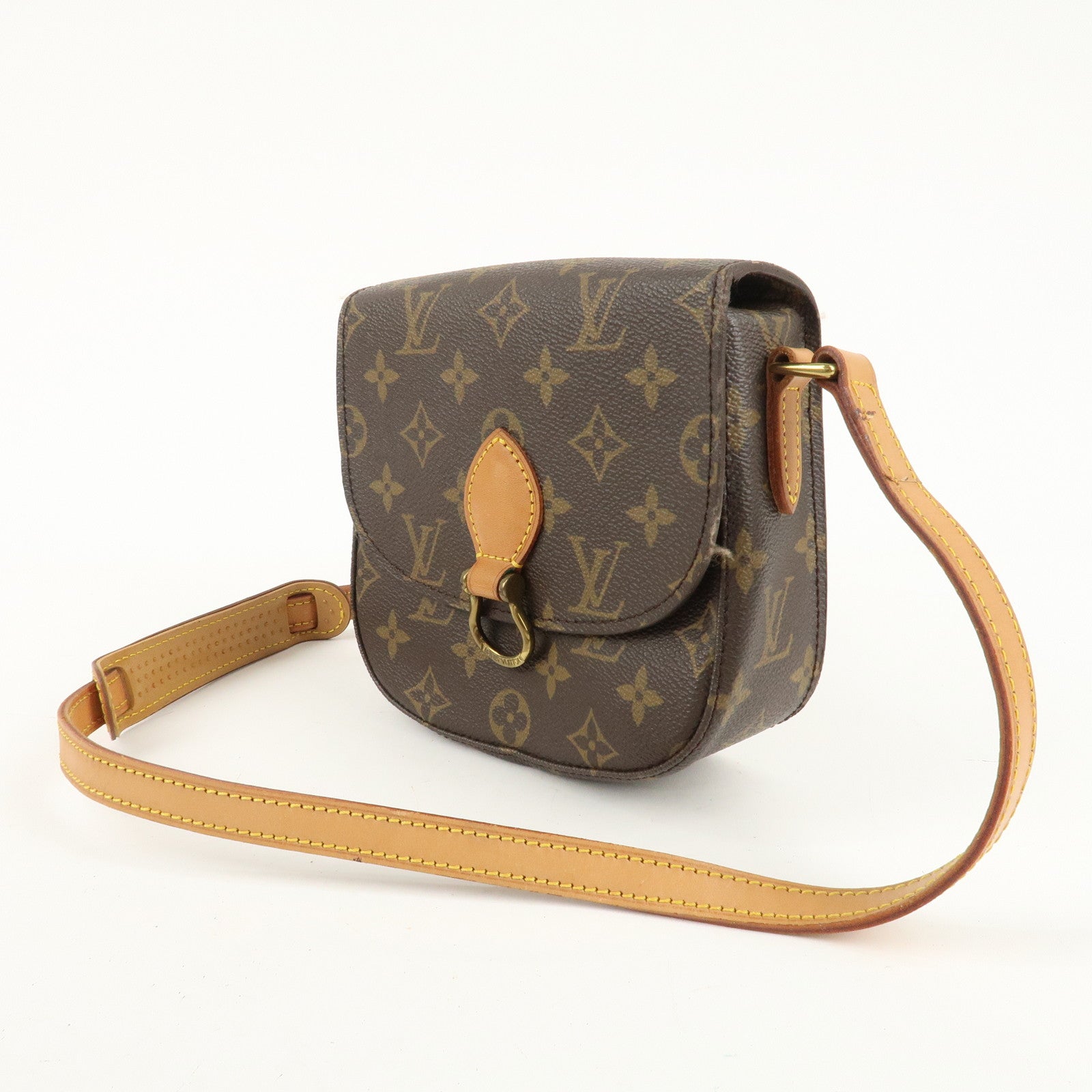 Louis Vuitton Monogram Saint Cloud MM Shoulder Bag Brown M51243 Used