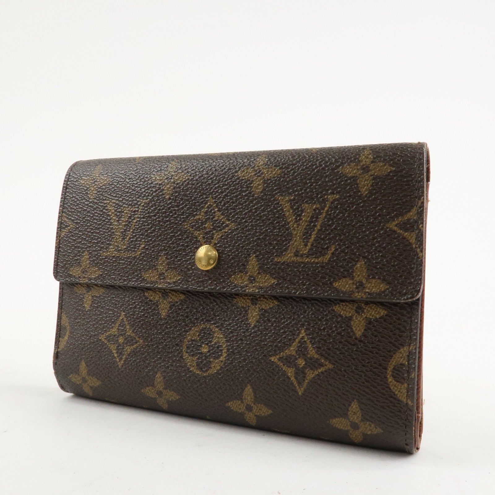 Louis Vuitton Monogram Set of 2 Bi-fold Wallet Brown M61202 Used