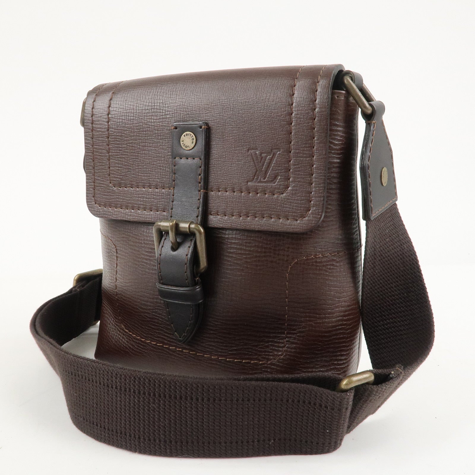 Louis Vuitton Utah Yuma Shoulder Bag Cafe Brown M92995 Used