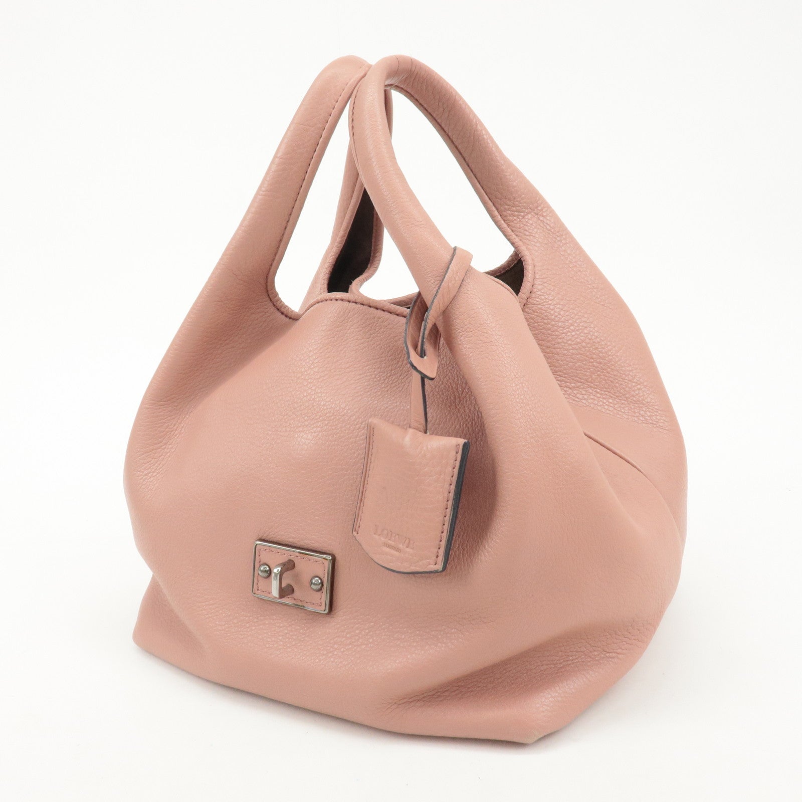 LOEWE Leather Karie PM Hand Bag Pink 10903 Used