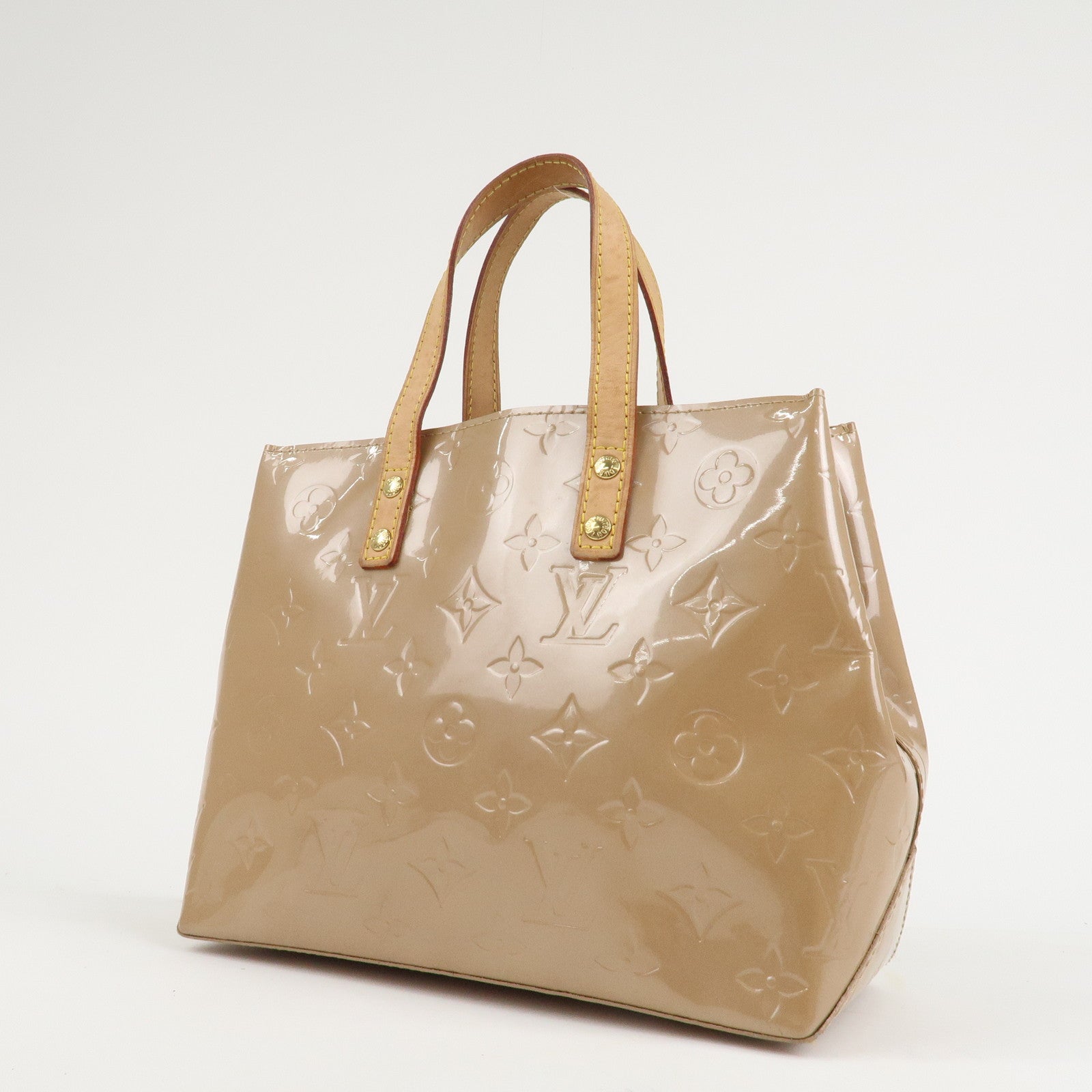 Louis Vuitton Monogram Vernis Lead PM Hand Bag Noisette M91334 Used